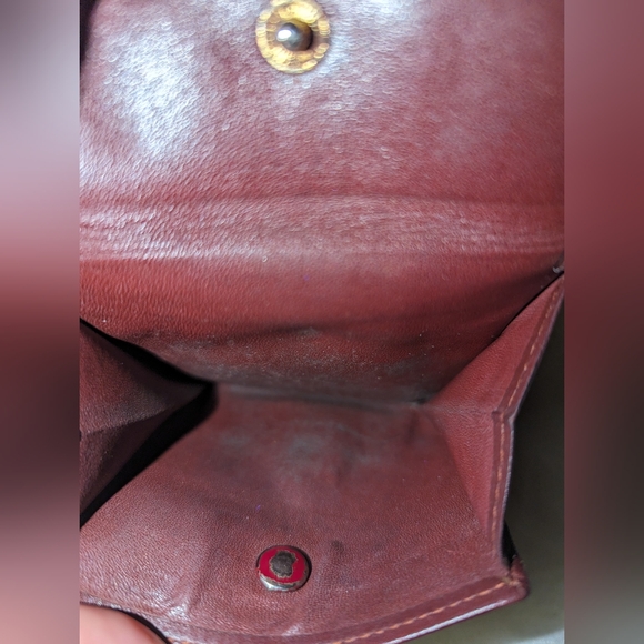 Cartier Bi-fold Wallet Mast Line Bordeaux Red Leather EUC - Picture 10 of 11